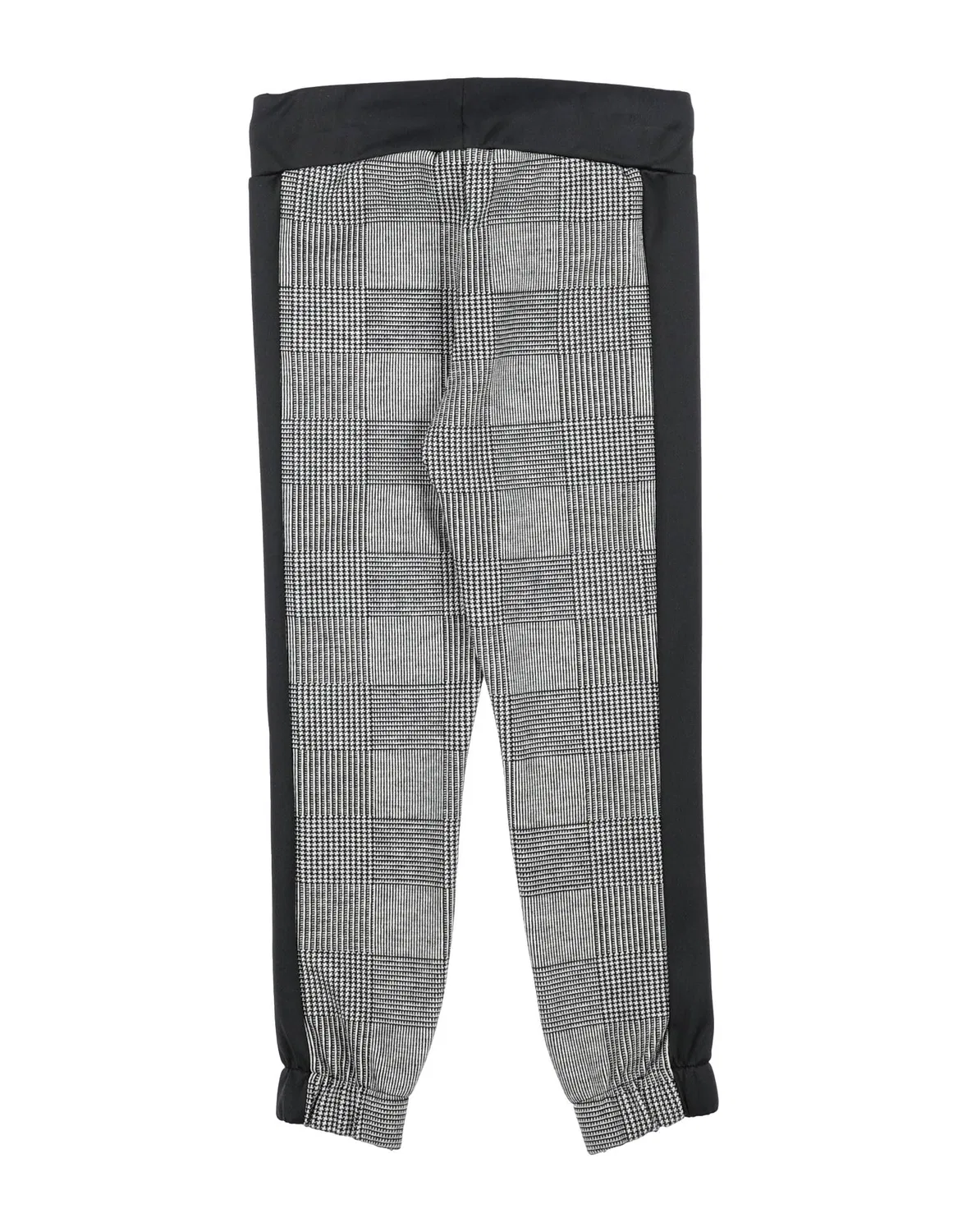 Детские брюки для девочек с принтом Glen Plaid Fracomina Mini, черный — фото 2