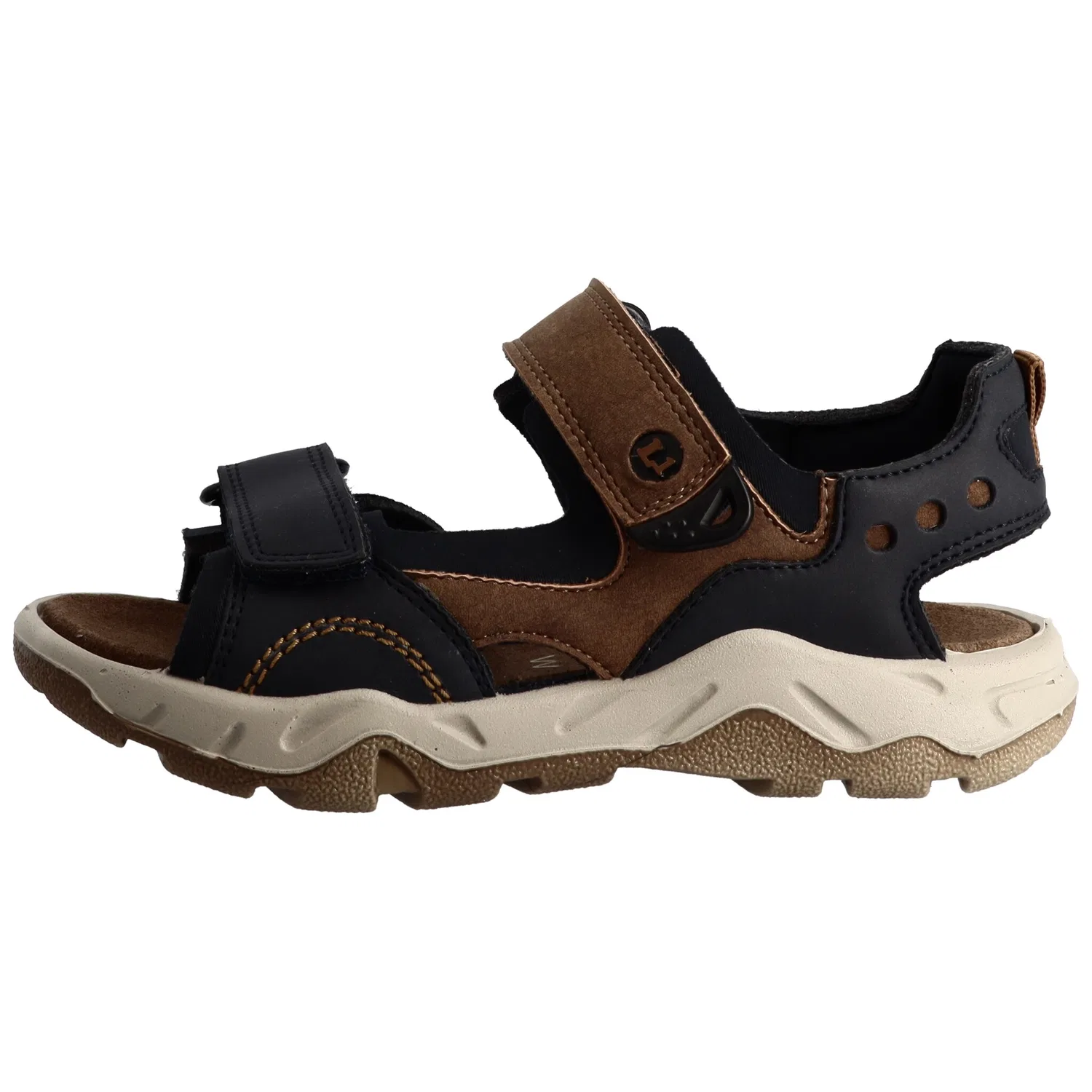 Детские трекинговые сандалии с контрастными элементами Lurchi, Dark Blue-Brown