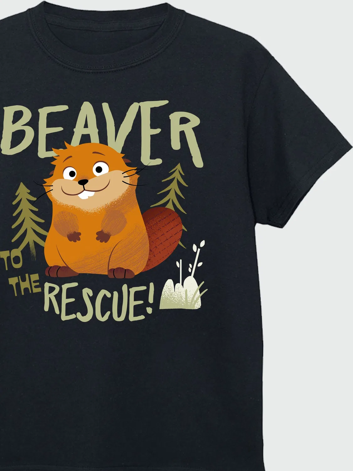 Футболка с принтом Hoppers Beaver To The Rescue Brands In, черный — фото 4