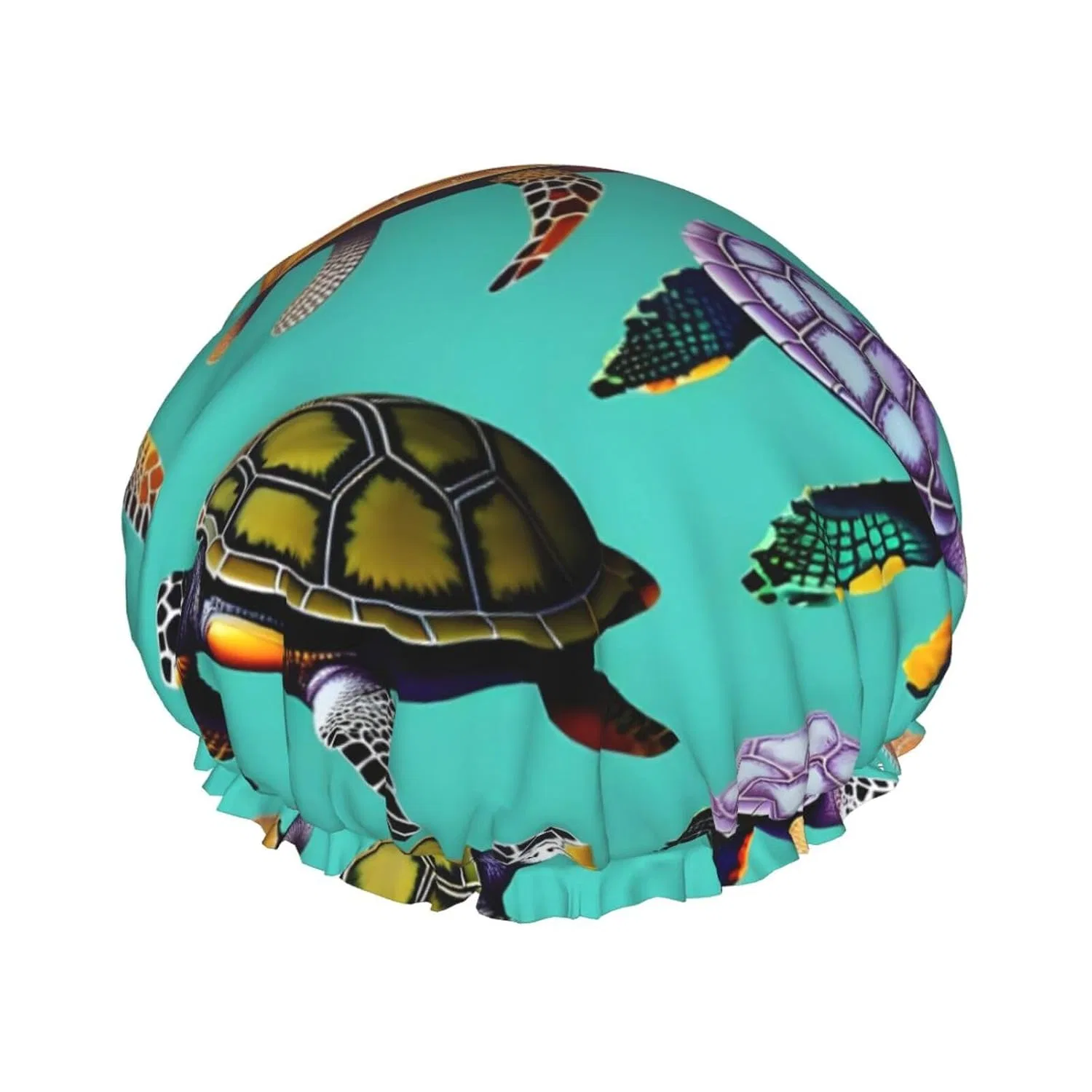 Шапочка для душа с морскими черепахами, водонепроницаемая, DRTGEDS, Черный
