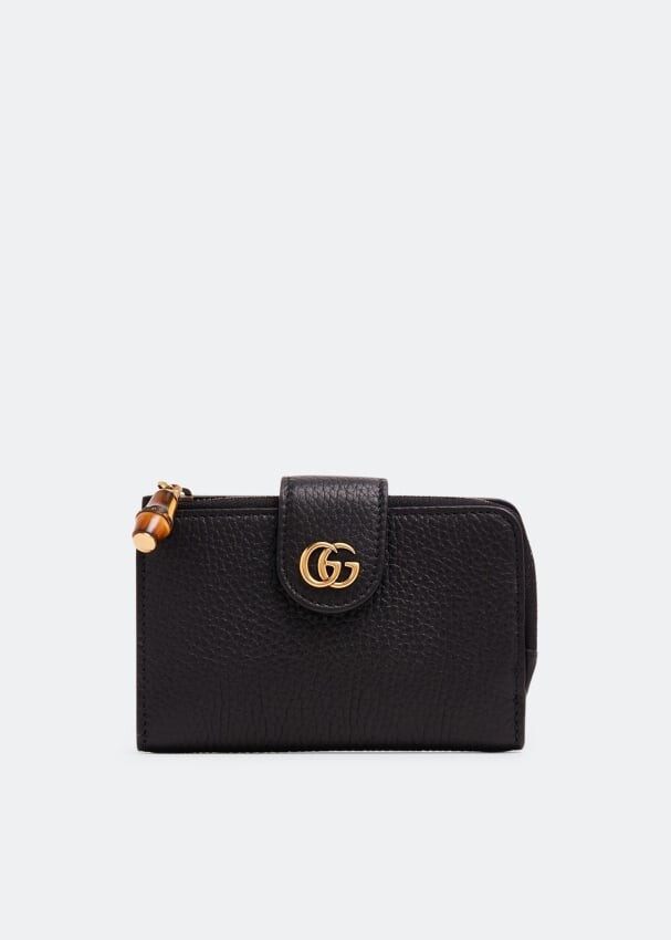 

Кошелек GUCCI Double G bamboo medium wallet, черный