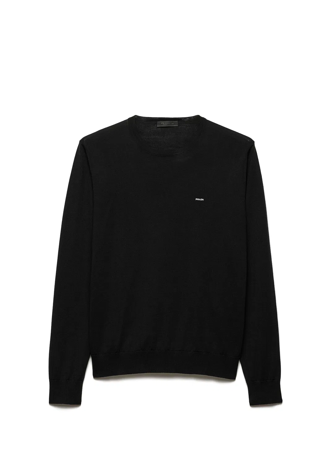 Свитер Prada Superfine Bisiklet Yaka, черный