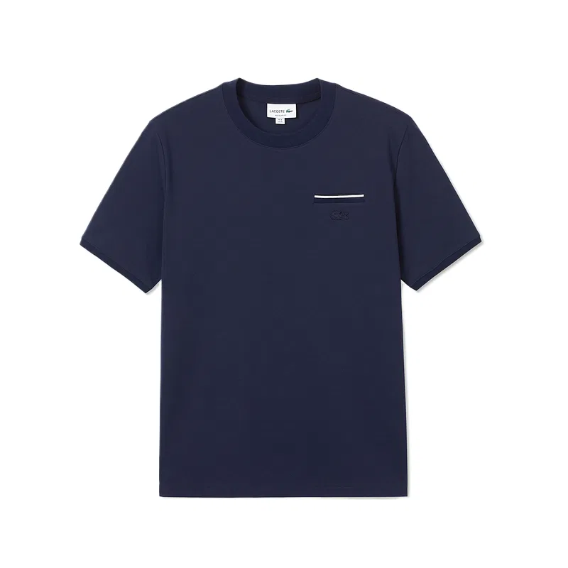 Мужская футболка с круглым вырезом LACOSTE, Ecru — фото 4