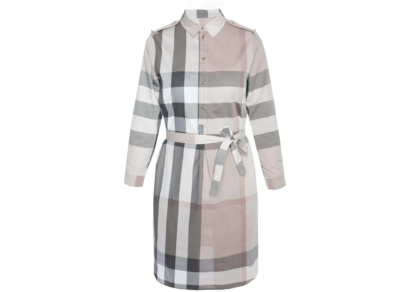 Женское платье с принтом Burberry, Light Brown Check