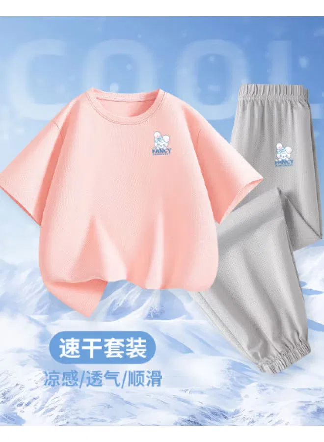 Комплект с принтом животных, шорты и короткий рукав, Jeanswest, розовый