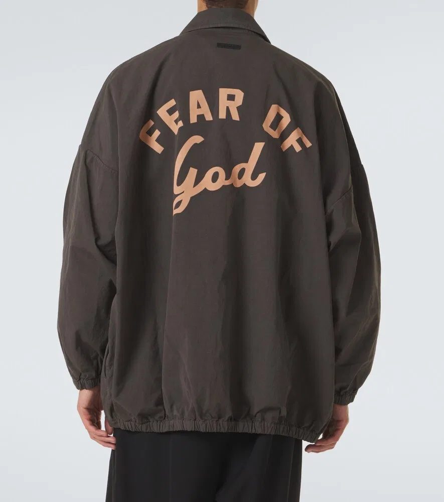 Рубашка из хлопкового поплина Fear of God, серый — фото 4