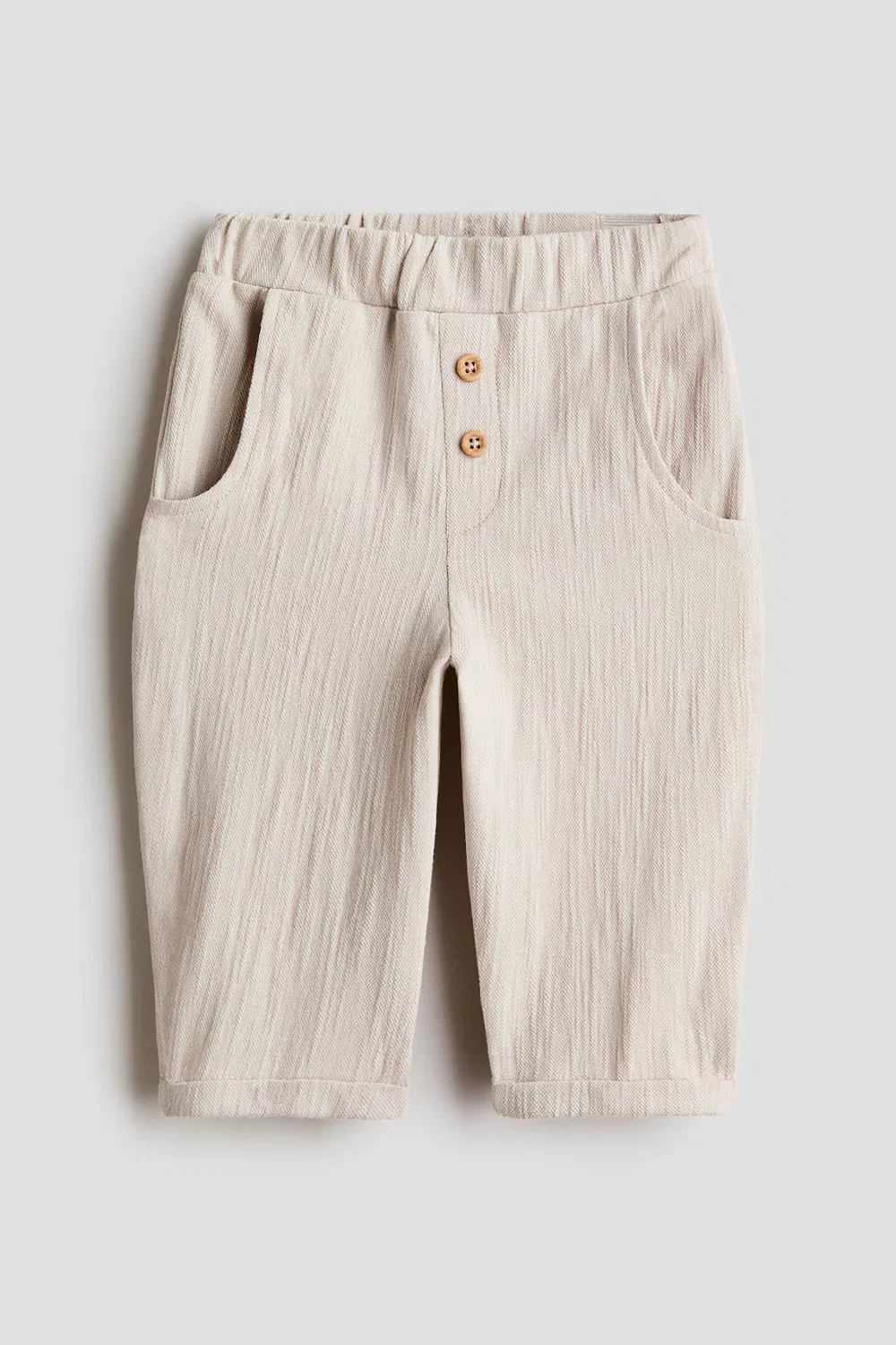 Брюки из фактурного трикотажа H&M, Hellbeige