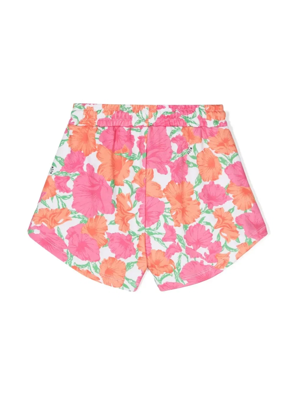 Шорты с цветочным принтом Kids Floral Print Cotton Shorts MSGM, Multicolor — фото 2