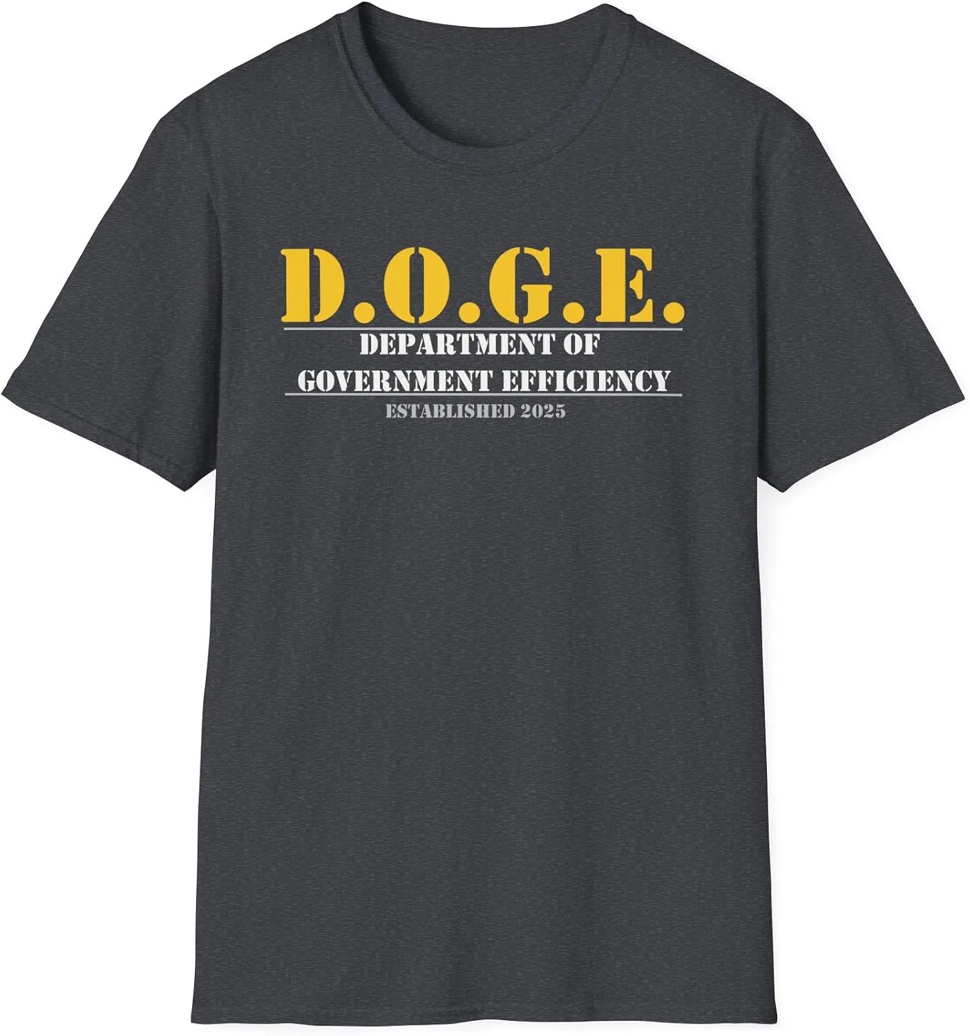 Мужская футболка с принтом D.O.G.E. GENERIC, Dark Heather Grey