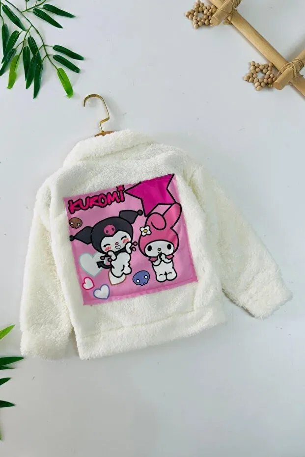 Детский кардиган для девочек из плюша Minigimin Cicileri, Nude Color