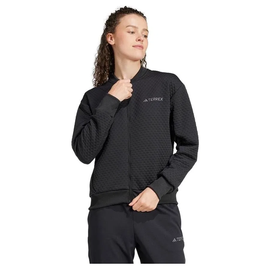 Женская куртка из футера с длинным рукавом W XPL SWEAT JKT JD6642 adidas, Черный