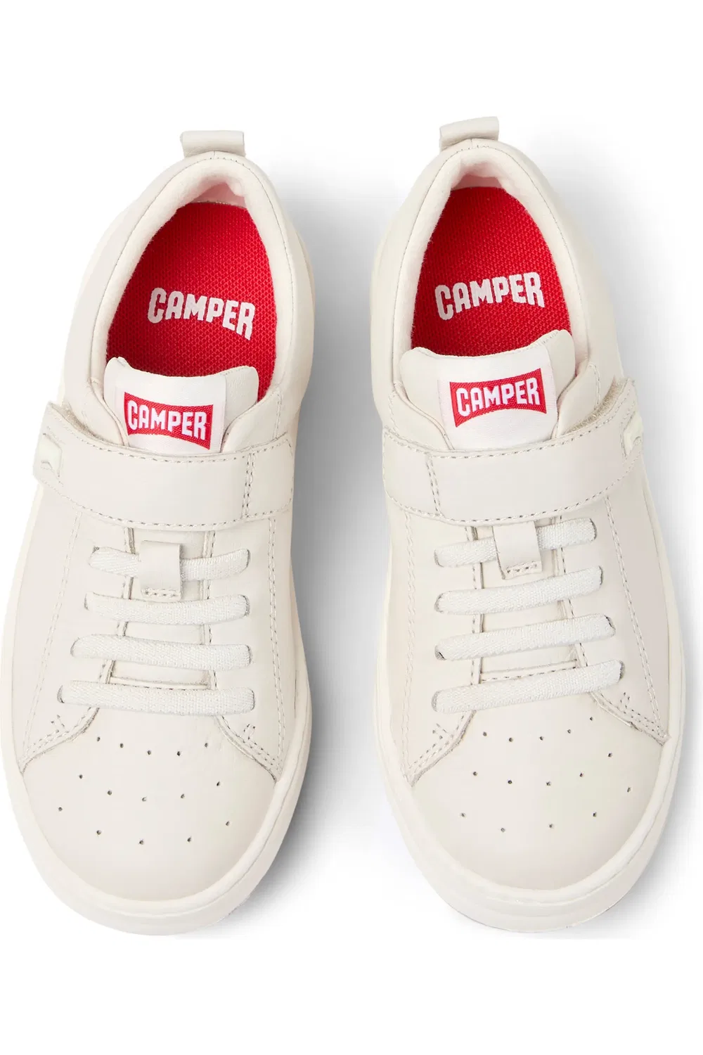 Кроссовки детские Camper Runner Four, на эластичных шнурках, White Natural — фото 4