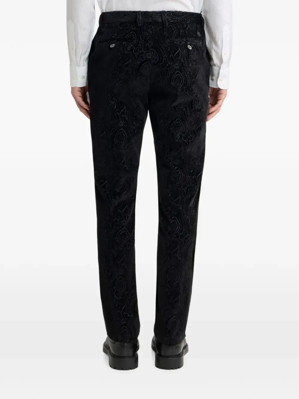 Вельветовые брюки из хлопка с мивом Арники Etro, черный — фото 4