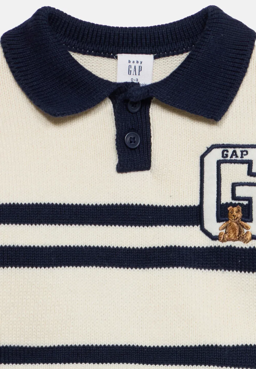 Комплект из полосатого свитера и брюк Gap, Navy/White — фото 4