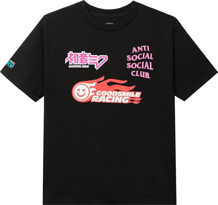 

Футболка Anti Social Social Club x Good Smile Racing Logo Tee 'Black', черный