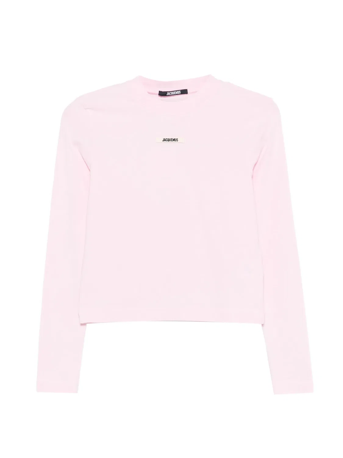 Футболка с логотипом из грубого жемчуга Jacquemus, розовый