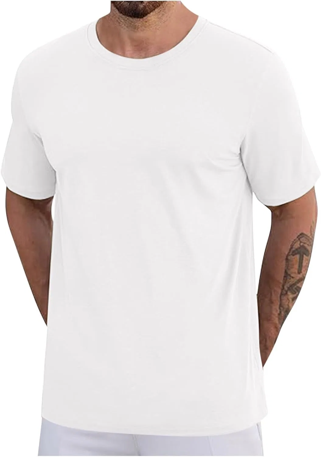 Мужская оверсайз футболка с круглым вырезом Athletic Fit, White