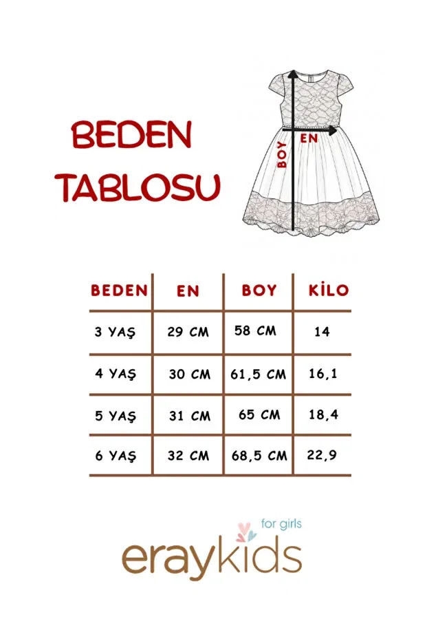 Детское платье для девочек с кружевной отделкой Eray Kids, Powder — фото 3
