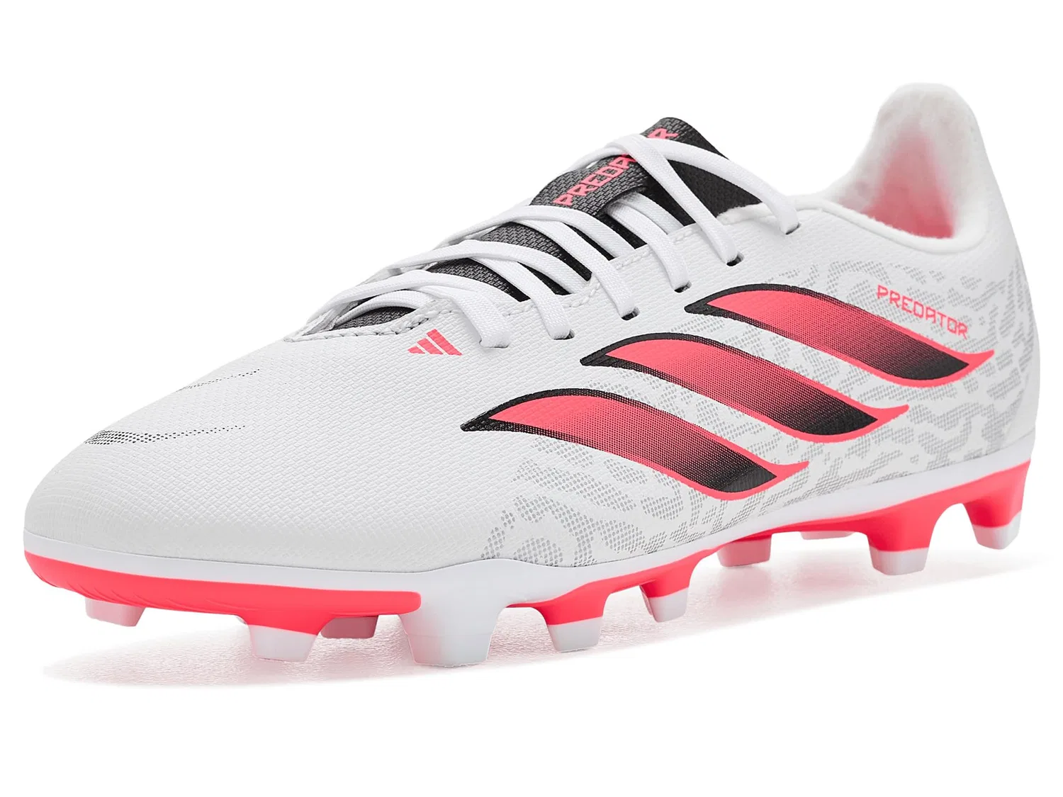 Бутсы Predator Club Firm Ground/Multi Ground (для маленьких и больших детей) Adidas Kids, White/Solar Turbo/Black — фото 2