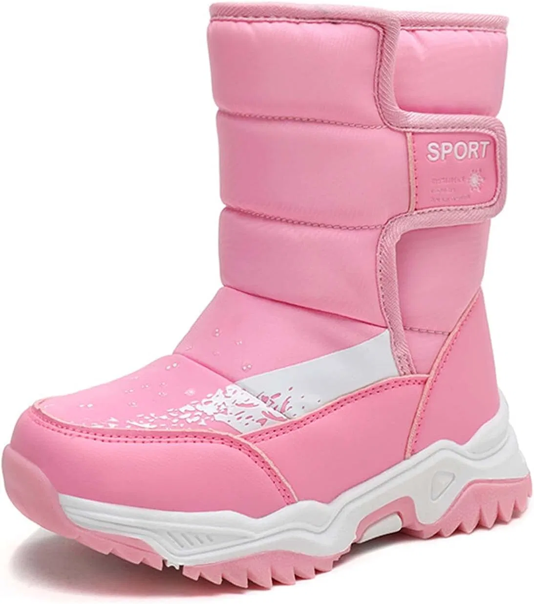 Детские зимние ботинки для девочек и мальчиков с мехом CERYTHRINA, Pink