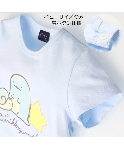 Детская футболка с принтом Sumikko Gurashi Crescent, Sax Blue — фото 4