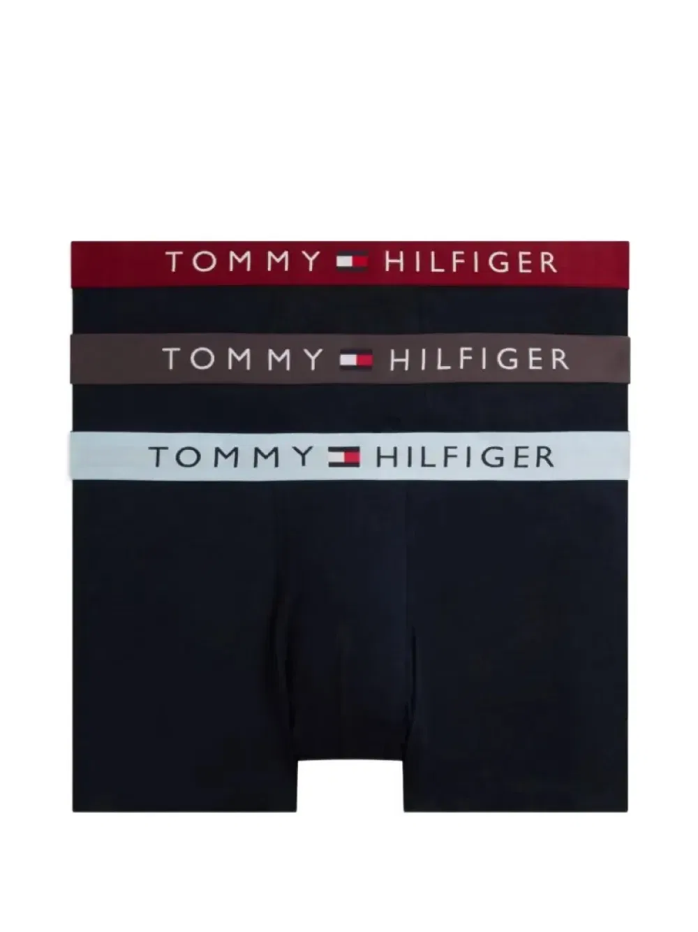 Боксеры с поясом-логотипом (комплект из трех штук) Tommy Hilfiger, черный