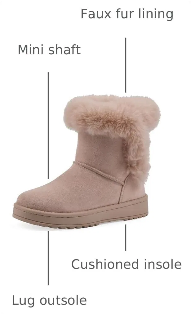 Детские ботинки для девочек с искусственным мехом Incher WHITE MOUNTAIN, Blush/Fabric — фото 3