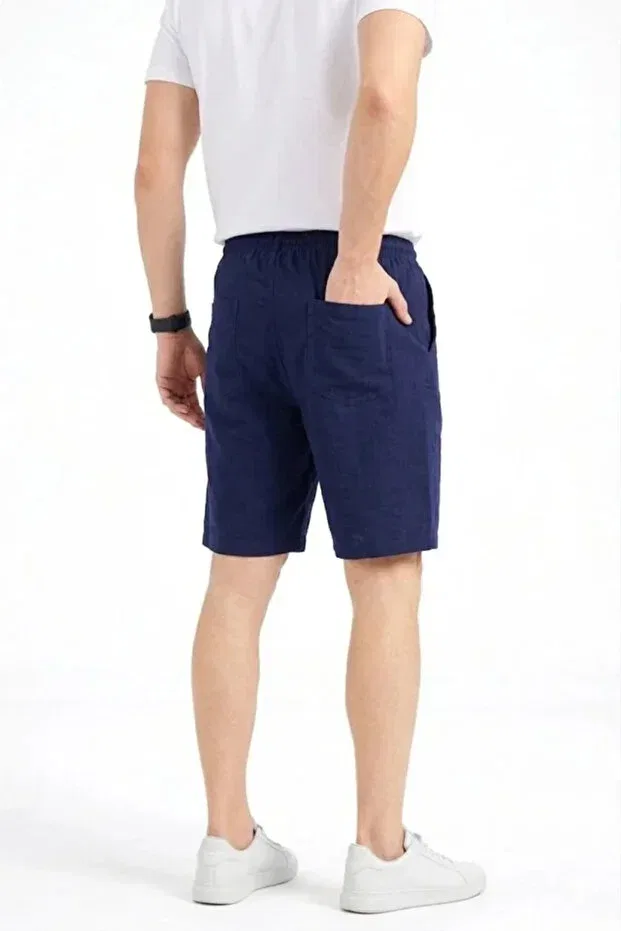 Детские шорты для девочек льняные Vella Moda, Navy Blue — фото 4