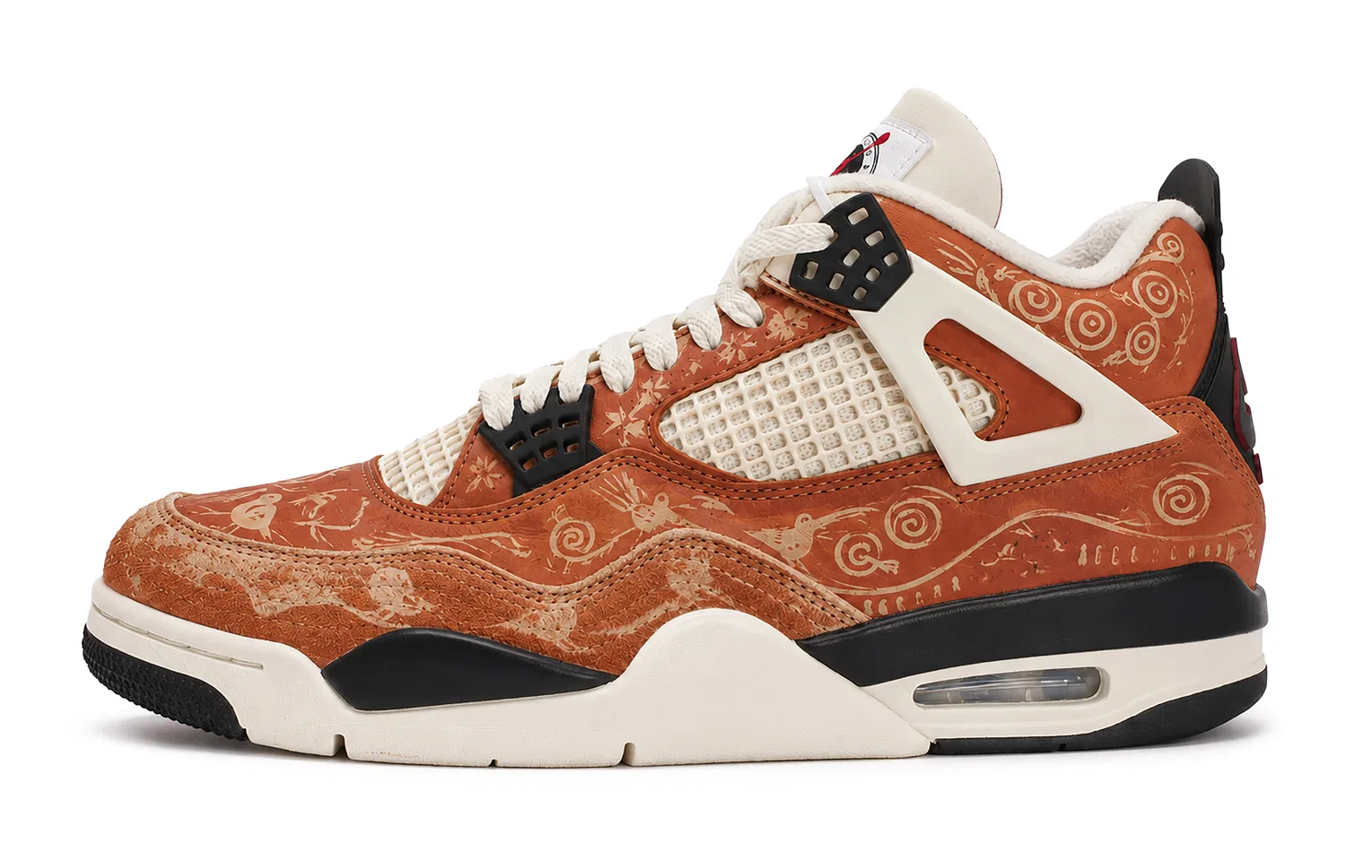 Детские кроссовки для мальчиков и девочек с принтом, модель Air Jordan 4 Retro OG Flight Club, Jordan, Red