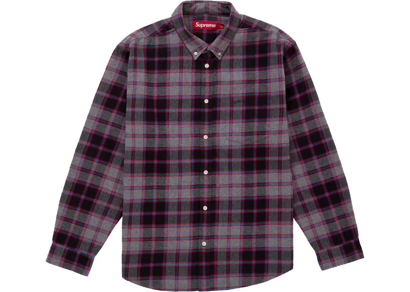 Мужская фланелевая рубашка с принтом Supreme Shirt (FW25), Black