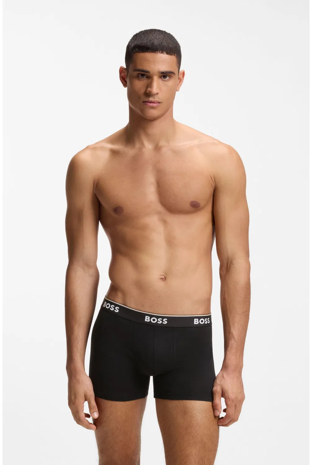 Мужские боксеры с принтом Power Boxer Shorts BOSS, New - Open Grey61 — фото 2