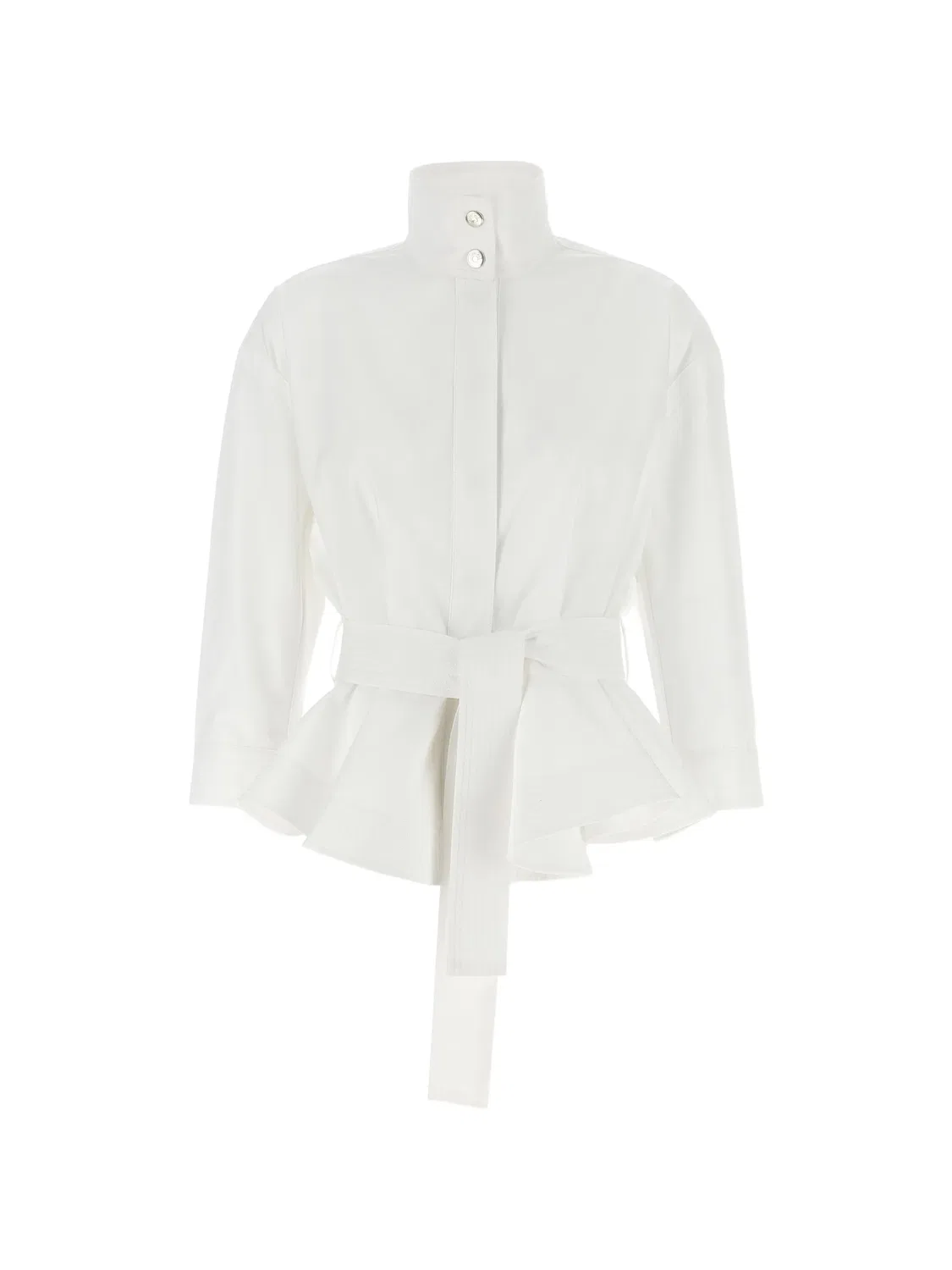 Хлопковая рубашка Cabana с поясом Jacquemus, белый