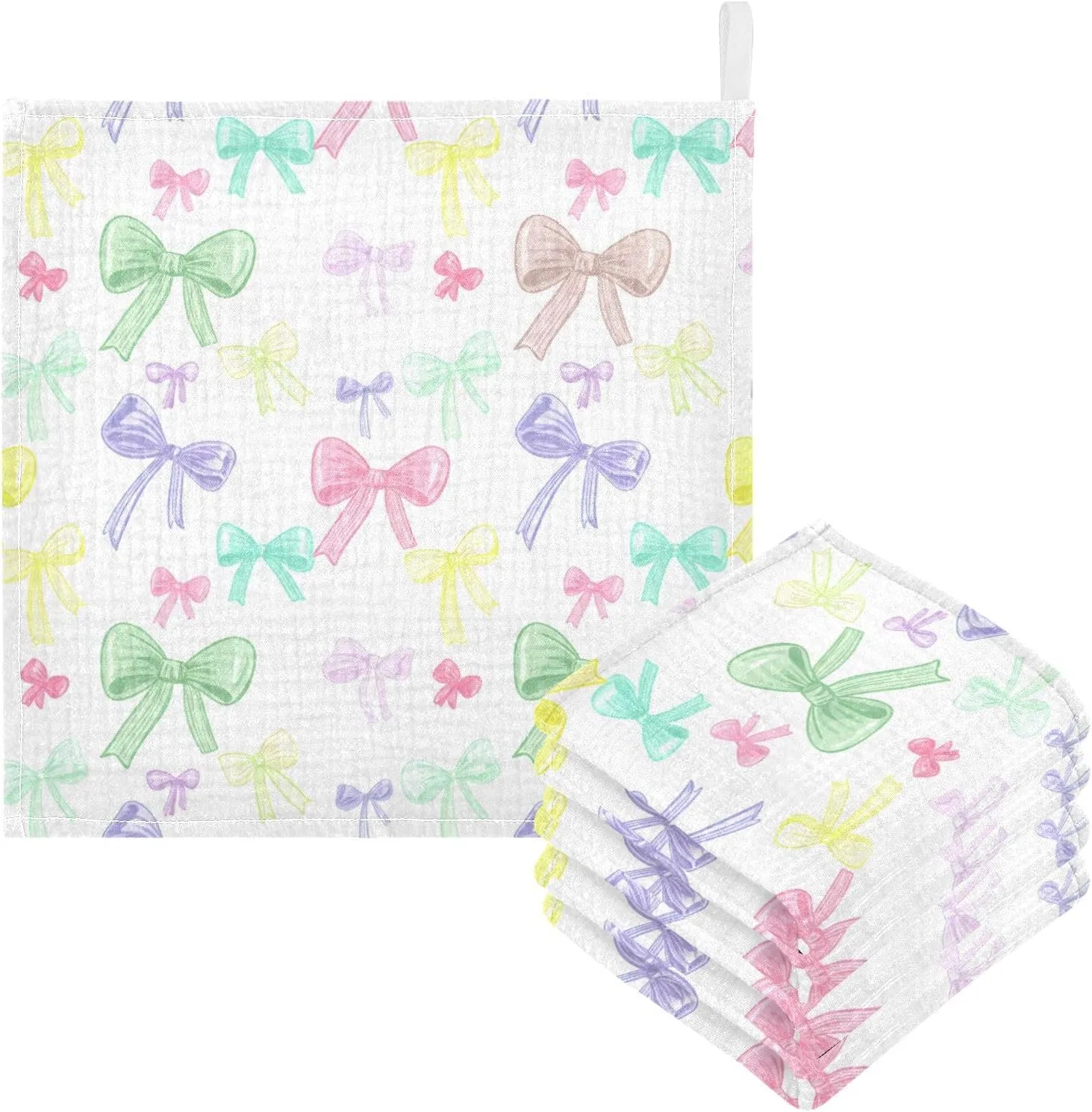 Детские махровые салфетки Muslin, 5 шт, JUMBEAR, 30x30 см