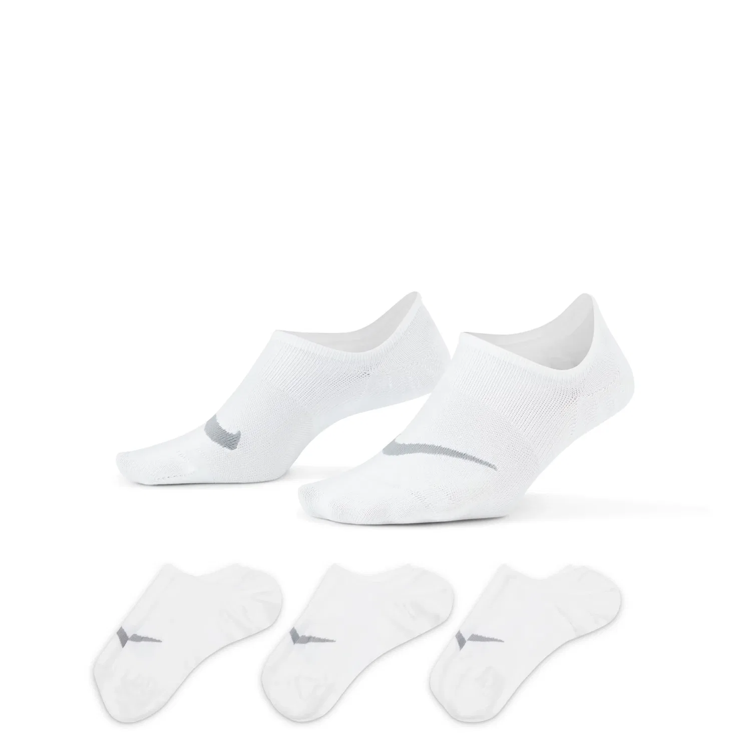 Женские носки-следы с технологией Dri-FIT Nike, White — фото 2