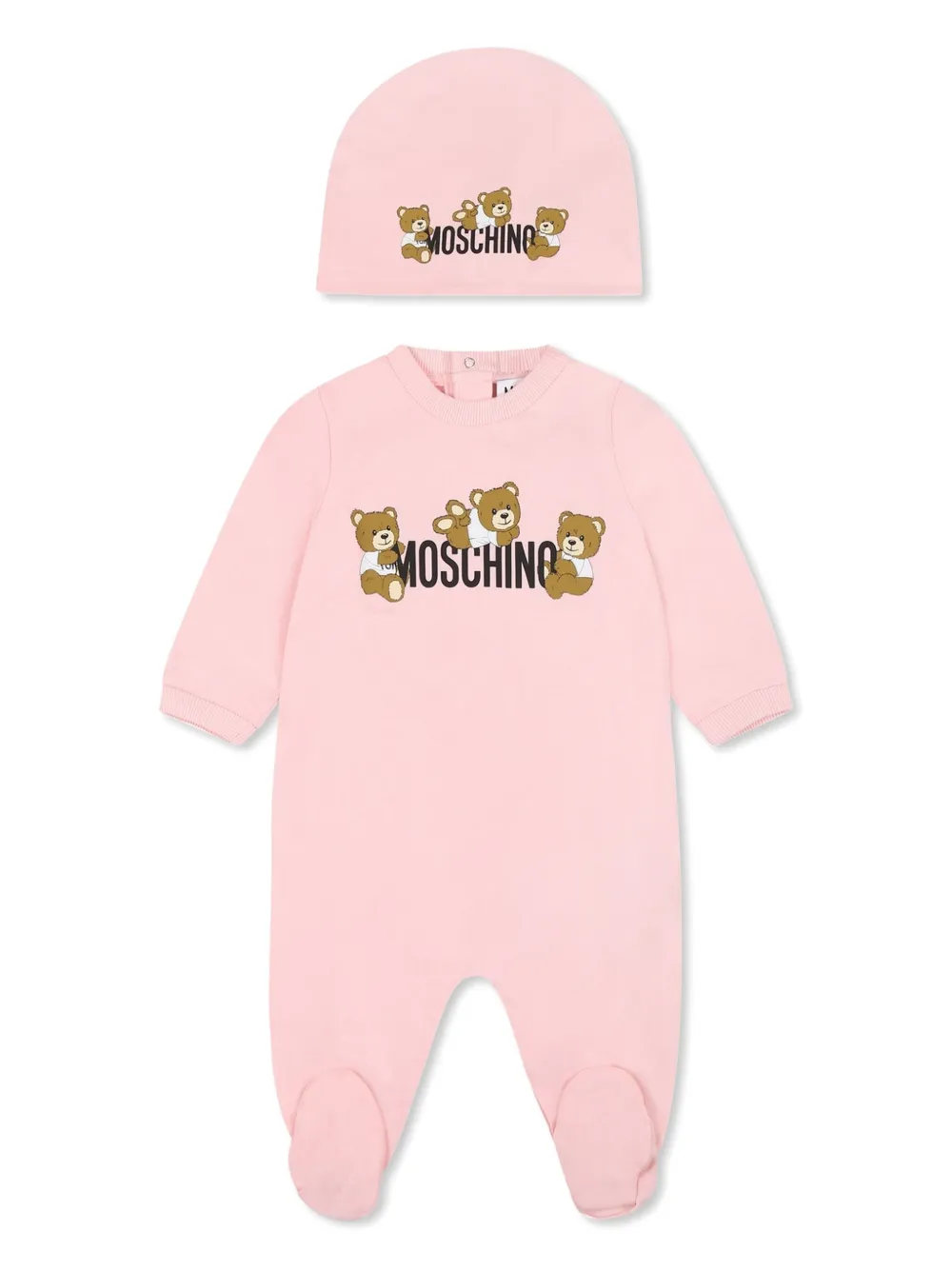 

Боди с принтом Moschino Kids, розовый