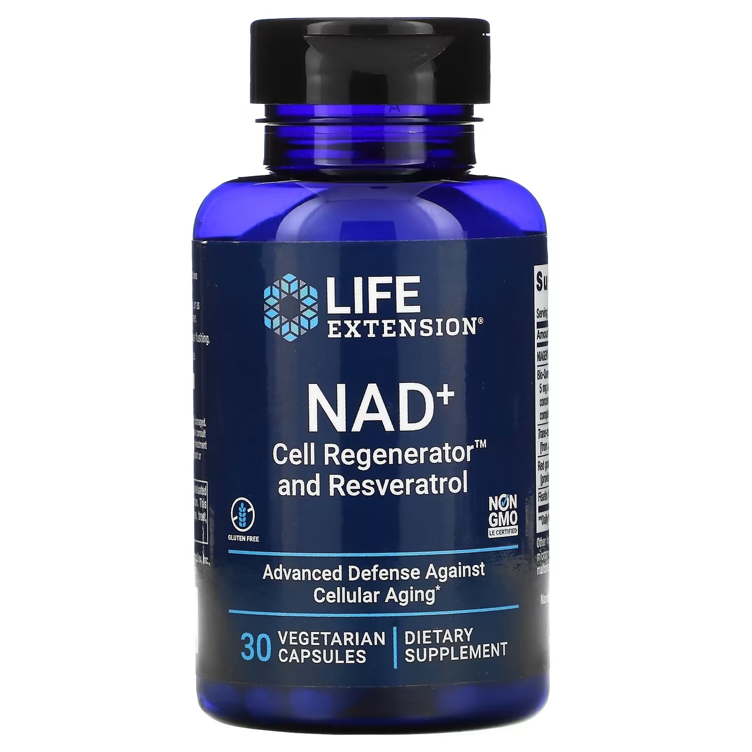 

Life Extension NAD+ Cell Regenerator с ресвератролом, 30 вегетарианских капсул