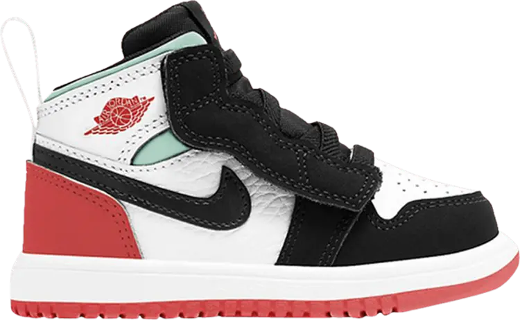 

Кроссовки Air Jordan 1 Mid ALT TD Red Black Toe, белый