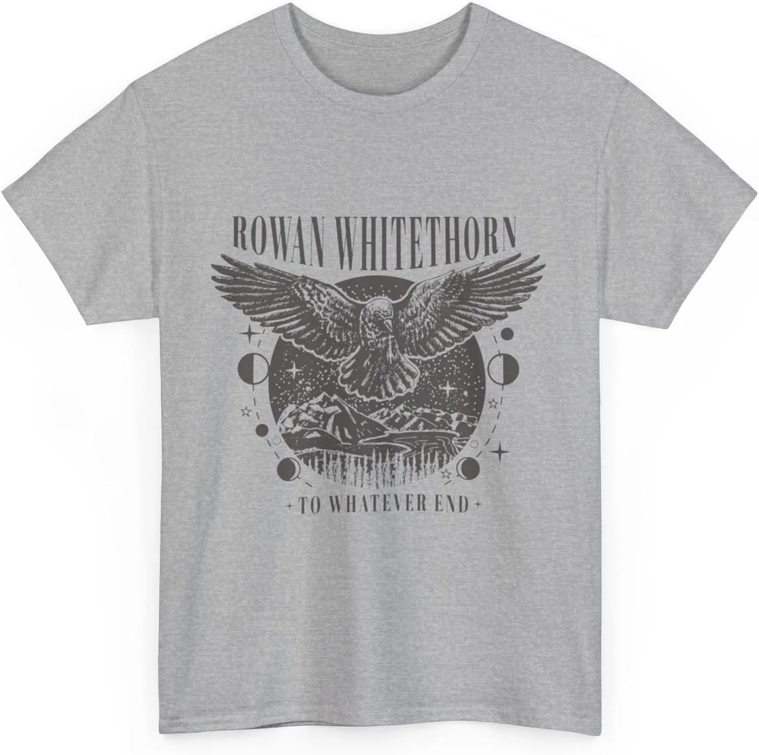 Футболка Rowan Whitehorn to Whatever End Throne of Glass - Booktok Merch, унисекс, подарок от Сары Дж. Маас, для любителей подростковой литературы — фото 3