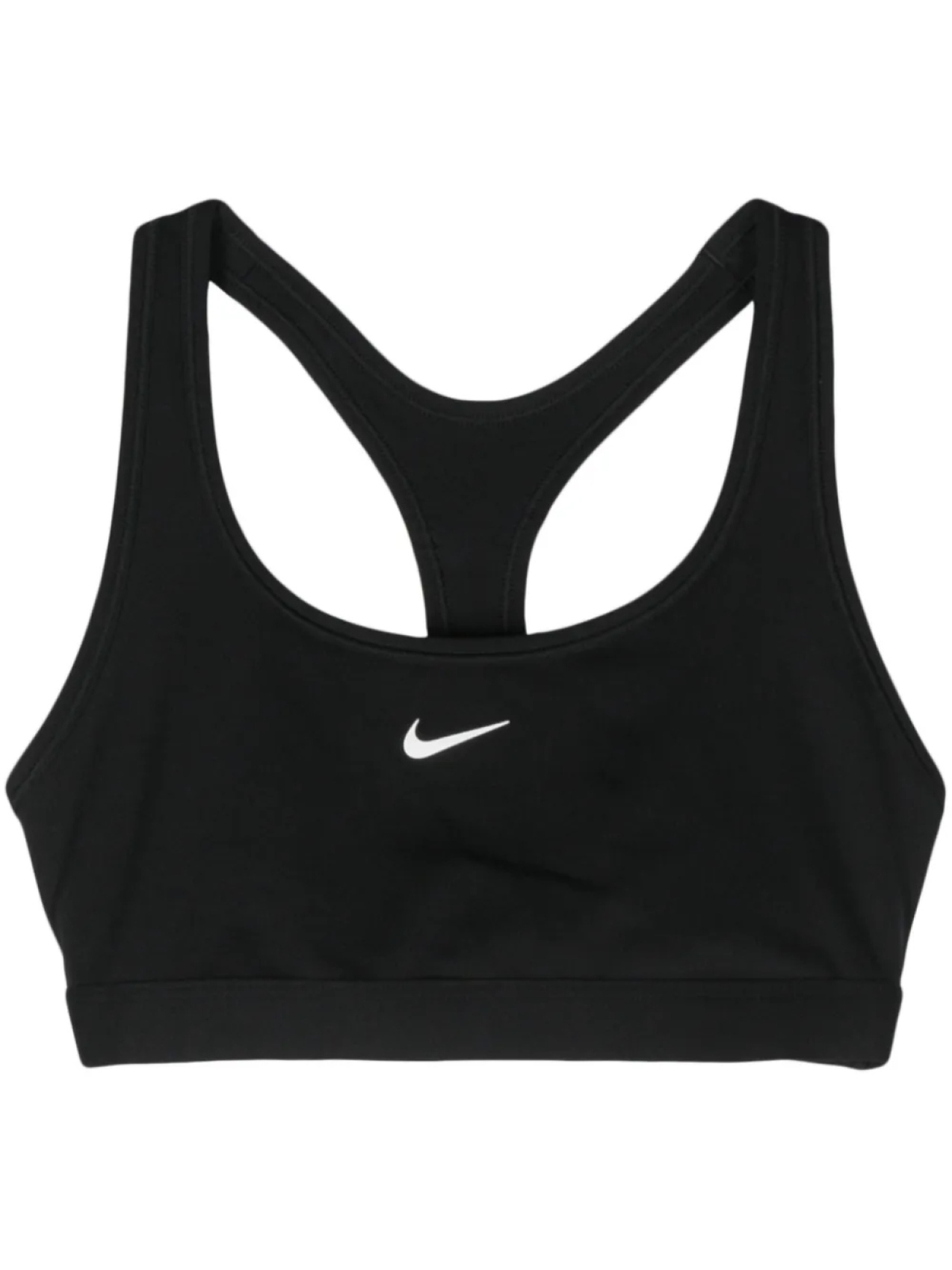 

Спортивный бюстгальтер с принтом Swoosh Nike, черный