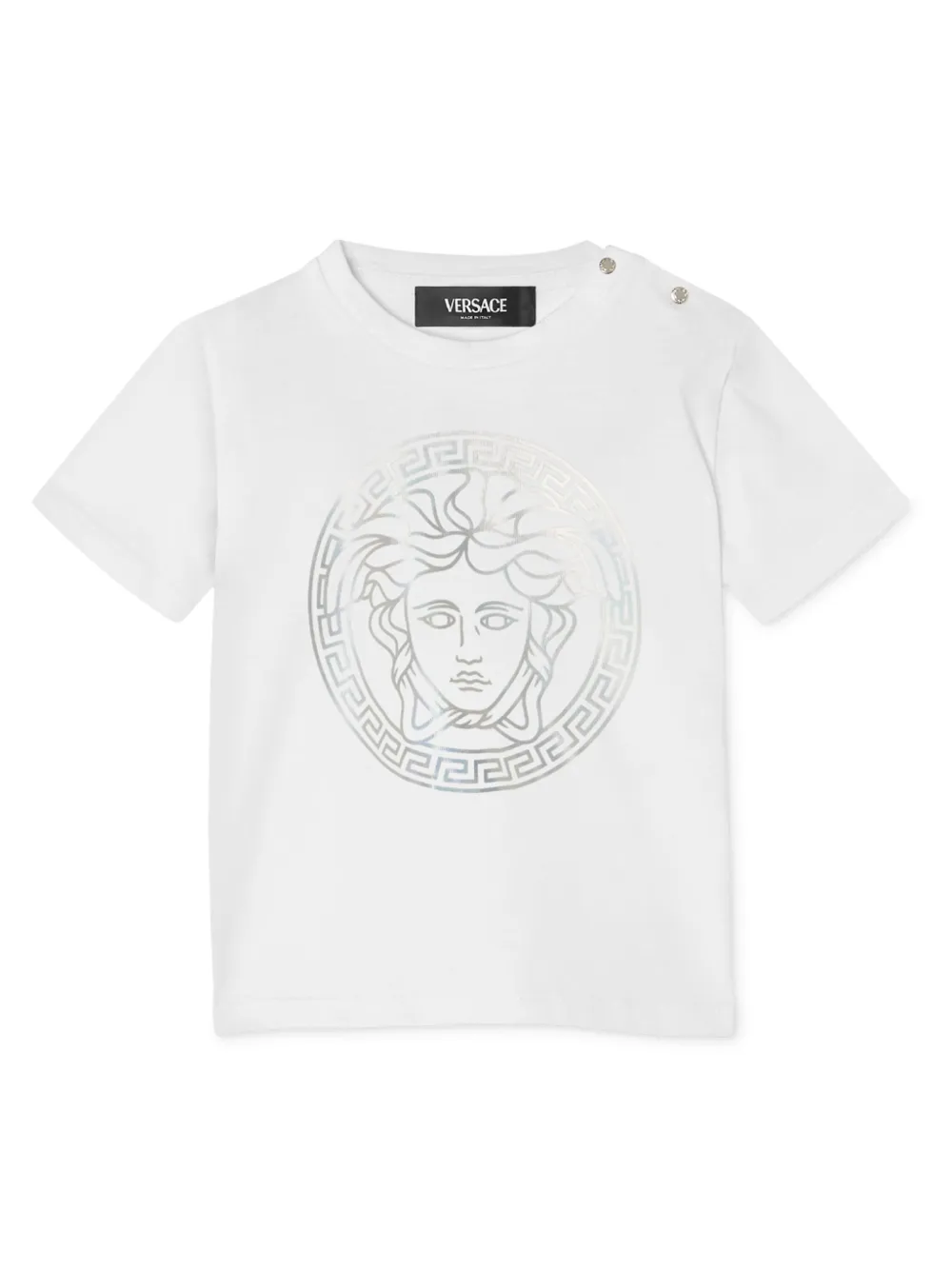 

Футболка с принтом Medusa Versace Kids, белый