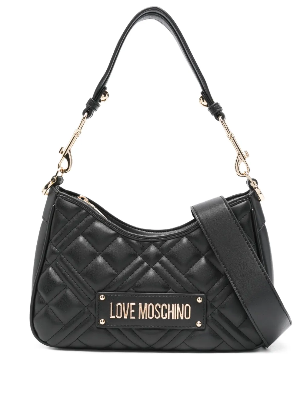 

Стеганая сумка через плечо с логотипом Love Moschino, черный