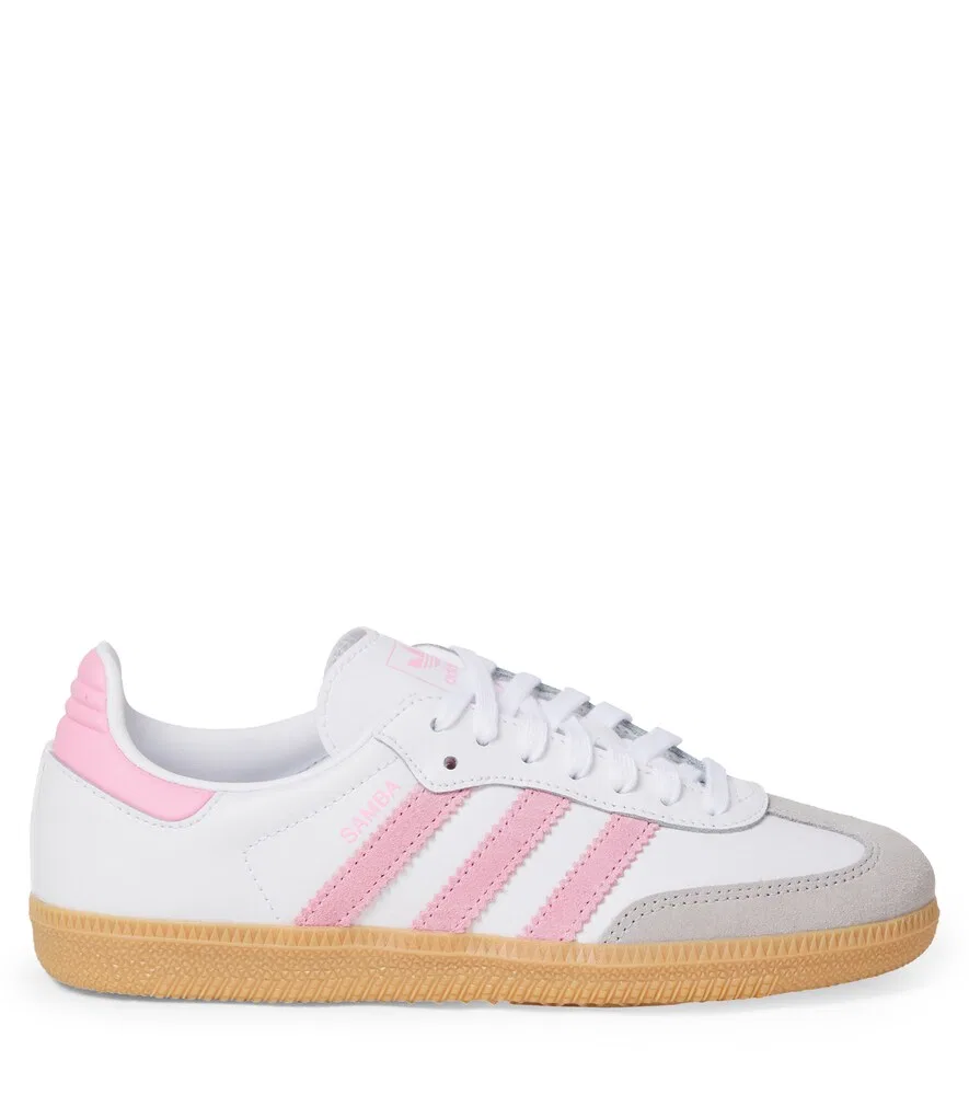 Кожаные кроссовки Samba OG Adidas Originals Kids, белый — фото 4