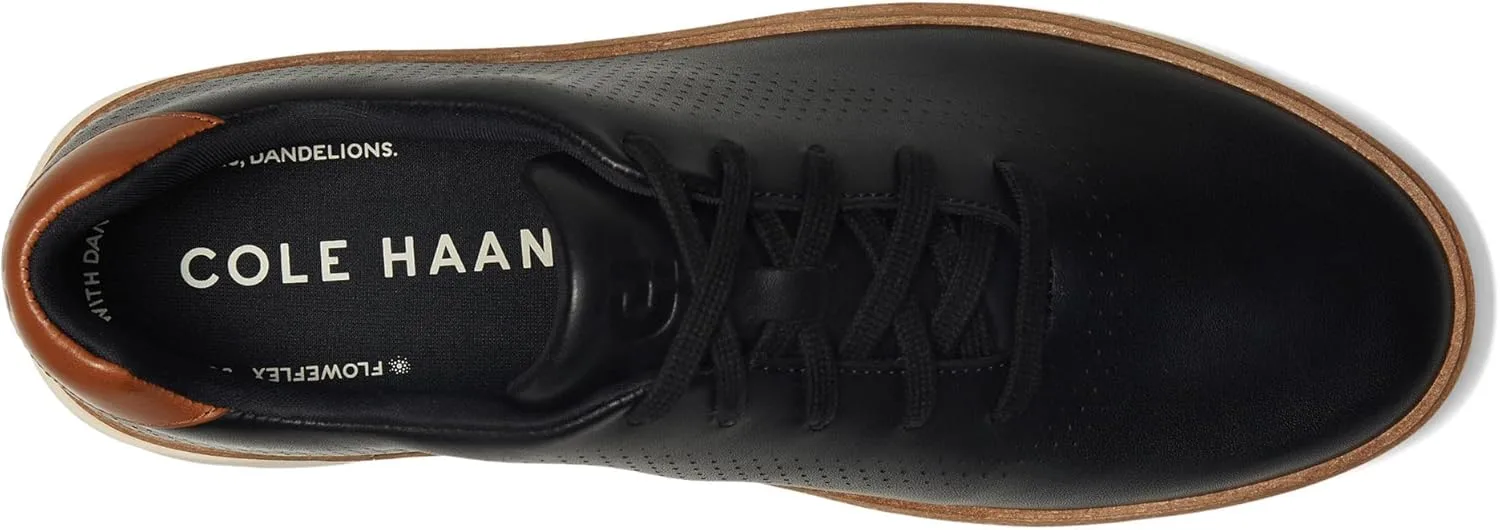 Мужские кроссовки Cole Haan Grandpro Featherarc с лазерной перфорацией, черный/слоновая кость — фото 2