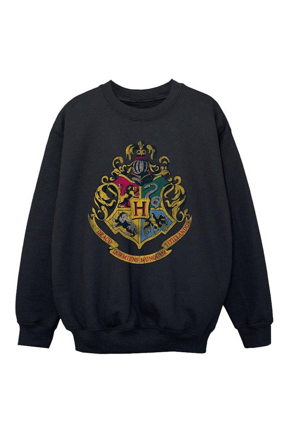 Хлопковая толстовка с домиками Хогвартса Harry Potter, черный — фото 2