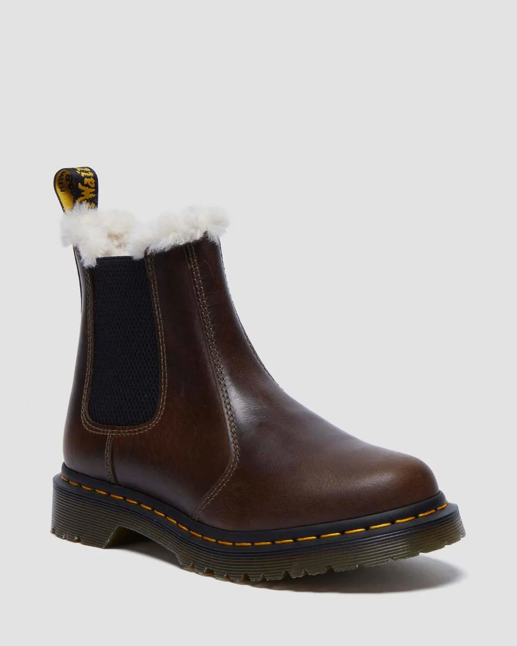 

Dr. Martens 2976 Женские ботинки челси на подкладке из искусственного меха, цвет Khaki — Orleans