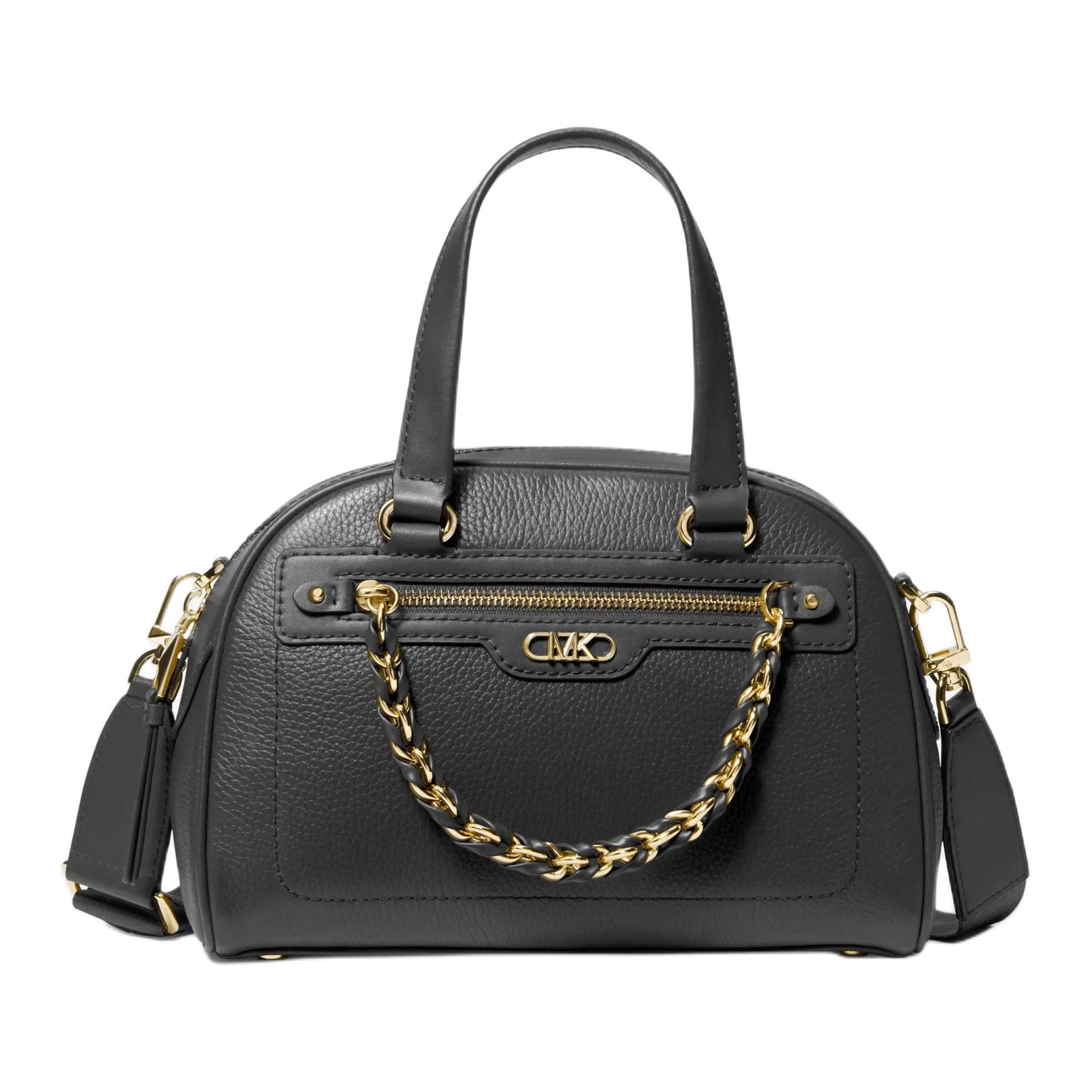 

MICHAEL KORS Кожаная сумка-полусфера Сумка через плечо Сумка кроссбоди Женская маленькая сумка черная