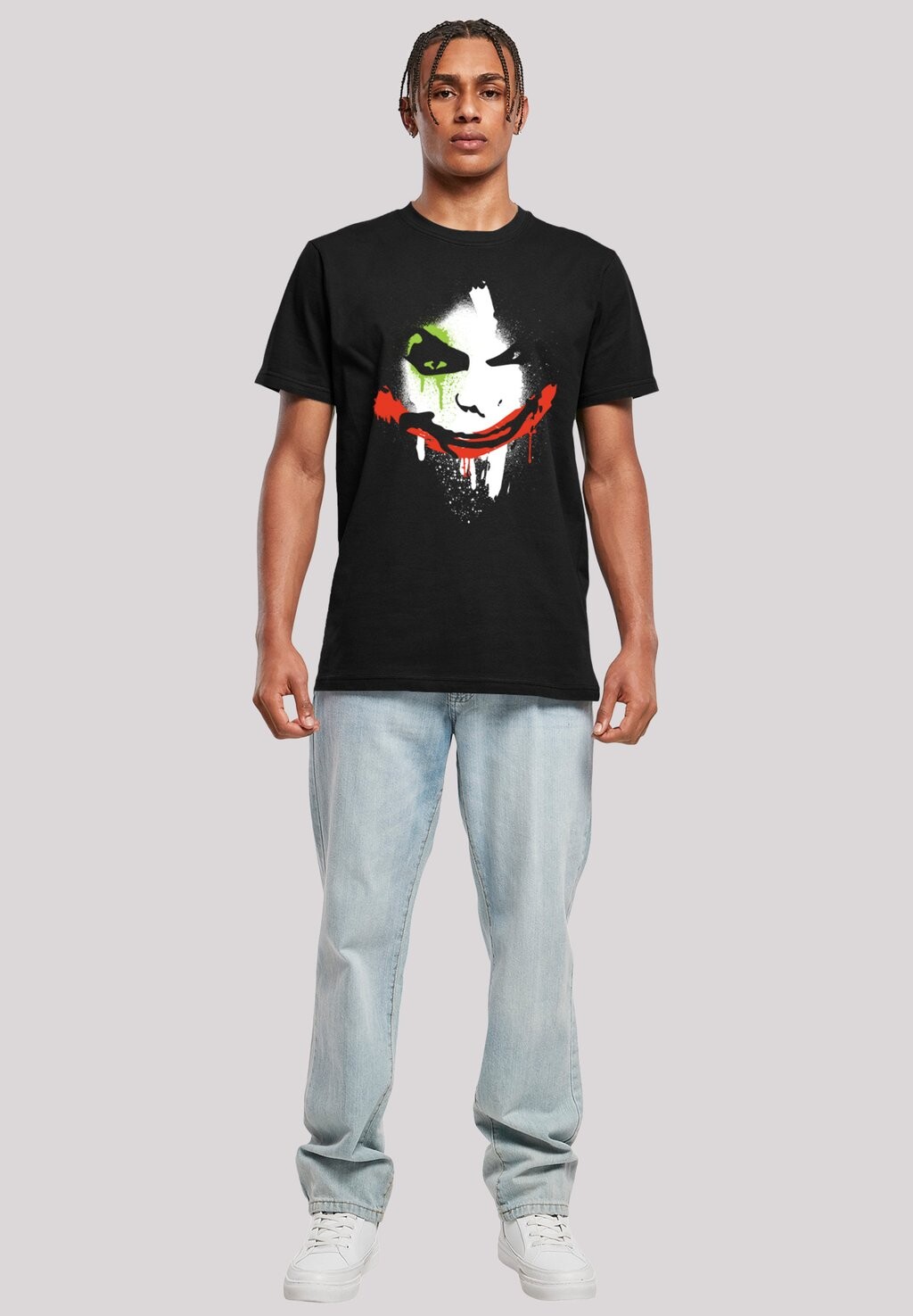 

Футболка с принтом DC COMICS BATMAN ARKHAM CITY JOKER FACE F4NT4STIC, черный