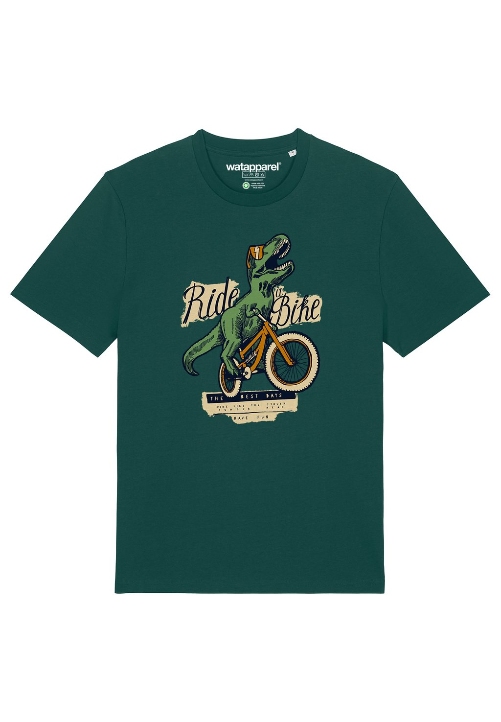 

Футболка с принтом T-REX FAHRRAD watapparel, темно-зеленый