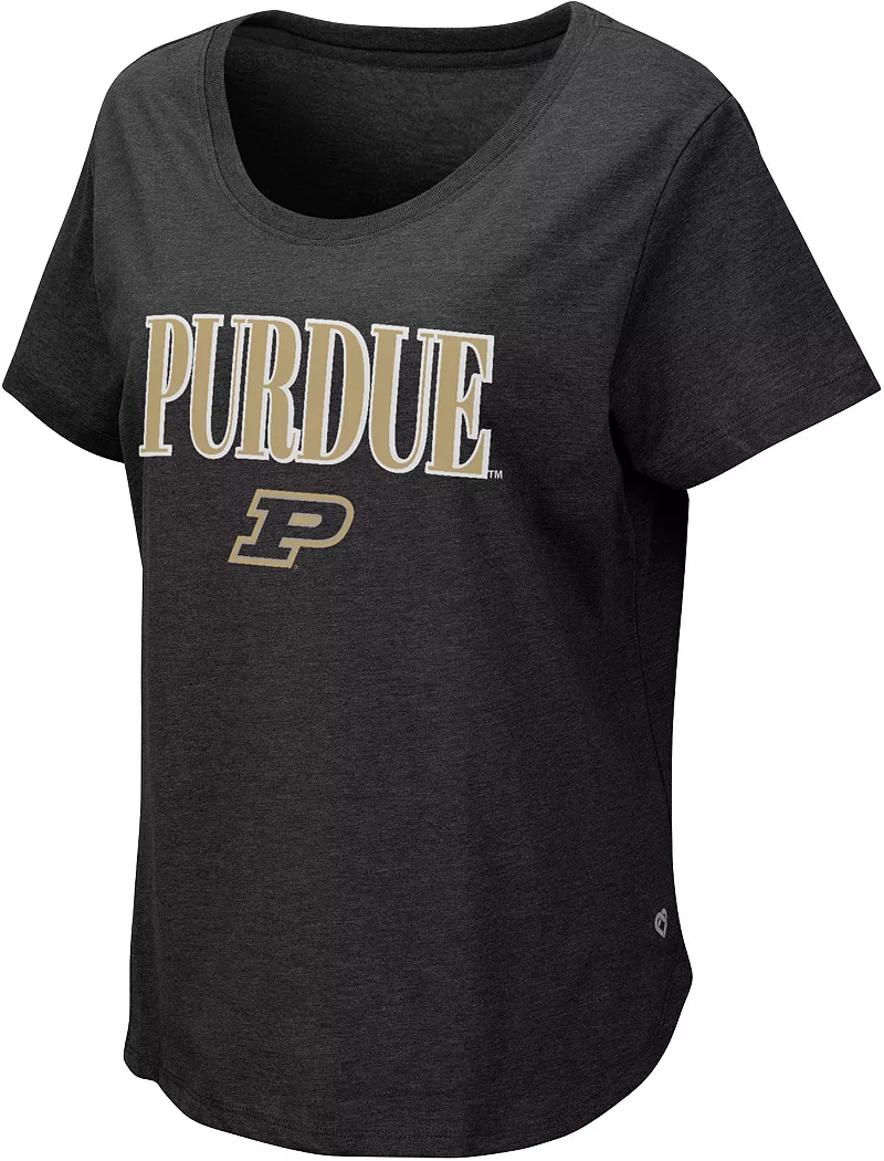 

Женская черная футболка Colosseum Purdue Boilermakers