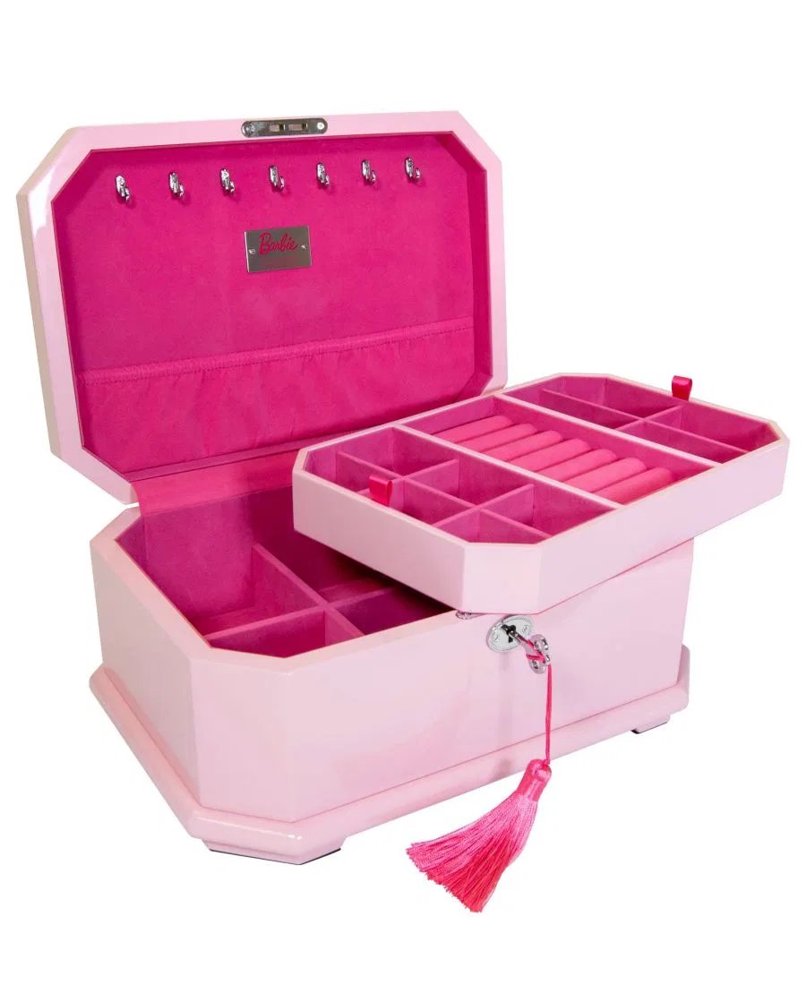 Деревянная шкатулка для украшений Barbie Limited Edition, выпущенная к 65-летию компании Mele & Co, розовый — фото 2
